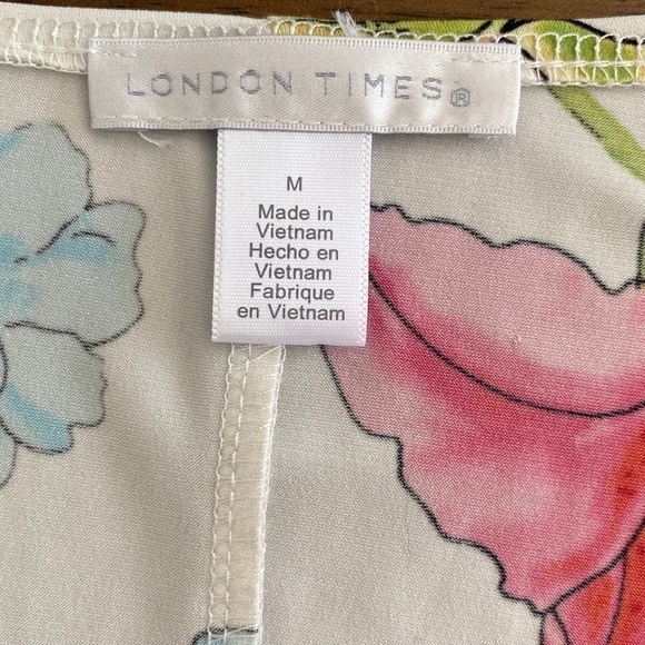 BEAUTIFUL floral print London Times faux wrap dress with tie size medium - Picture 9 of 9